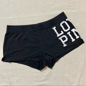 PINK VS • Lounge Shorts, Black, Size Medium